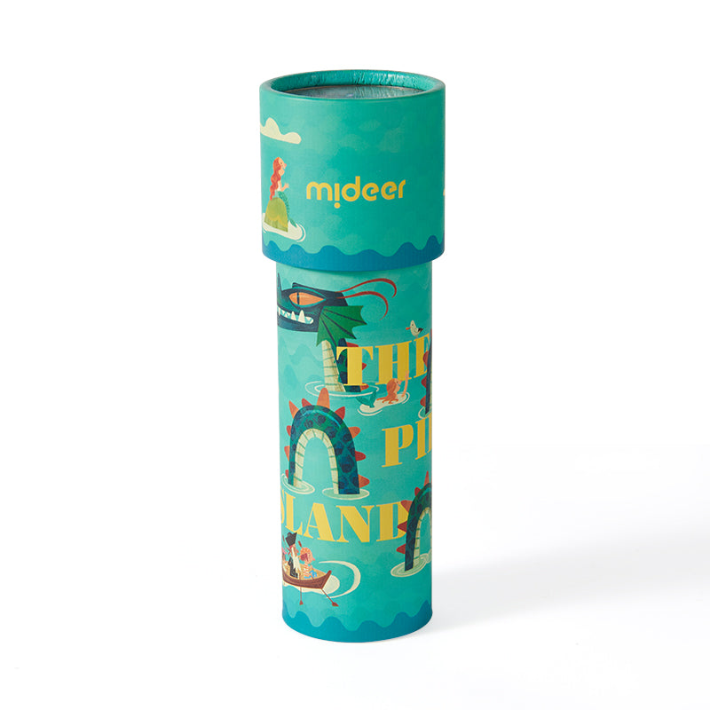 Kalejdoskop dla dzieci z motywem smoka w turkusowym kolorze marki Yamann