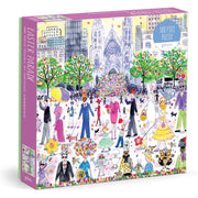 Kolorowe puzzle wielkanocne 500 elementów marki Galison z ilustracją parady wielkanocnej