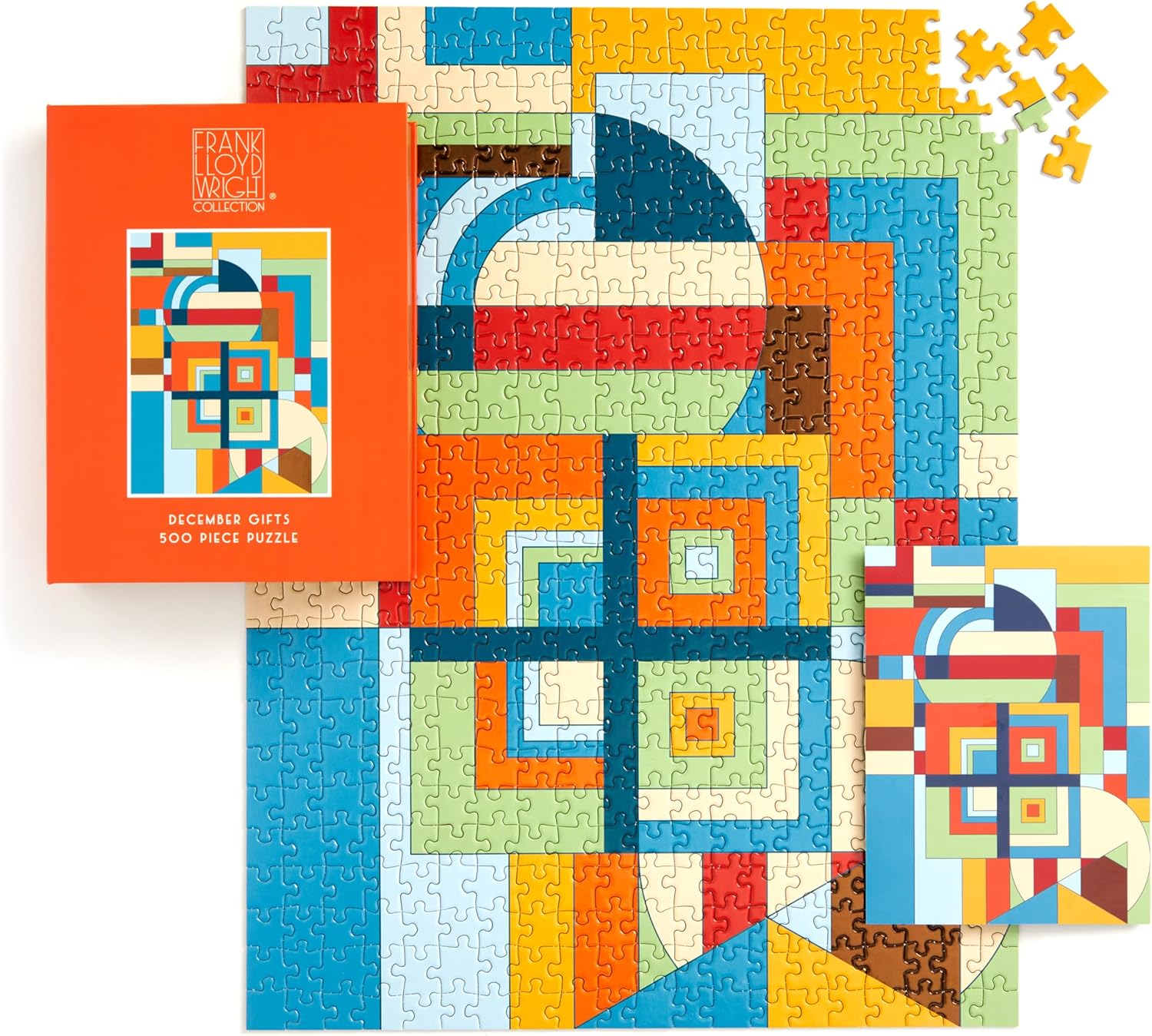 Puzzle 500 elementów dla dorosłych z kolorowym geometrycznym wzorem i opakowaniem marki Galison