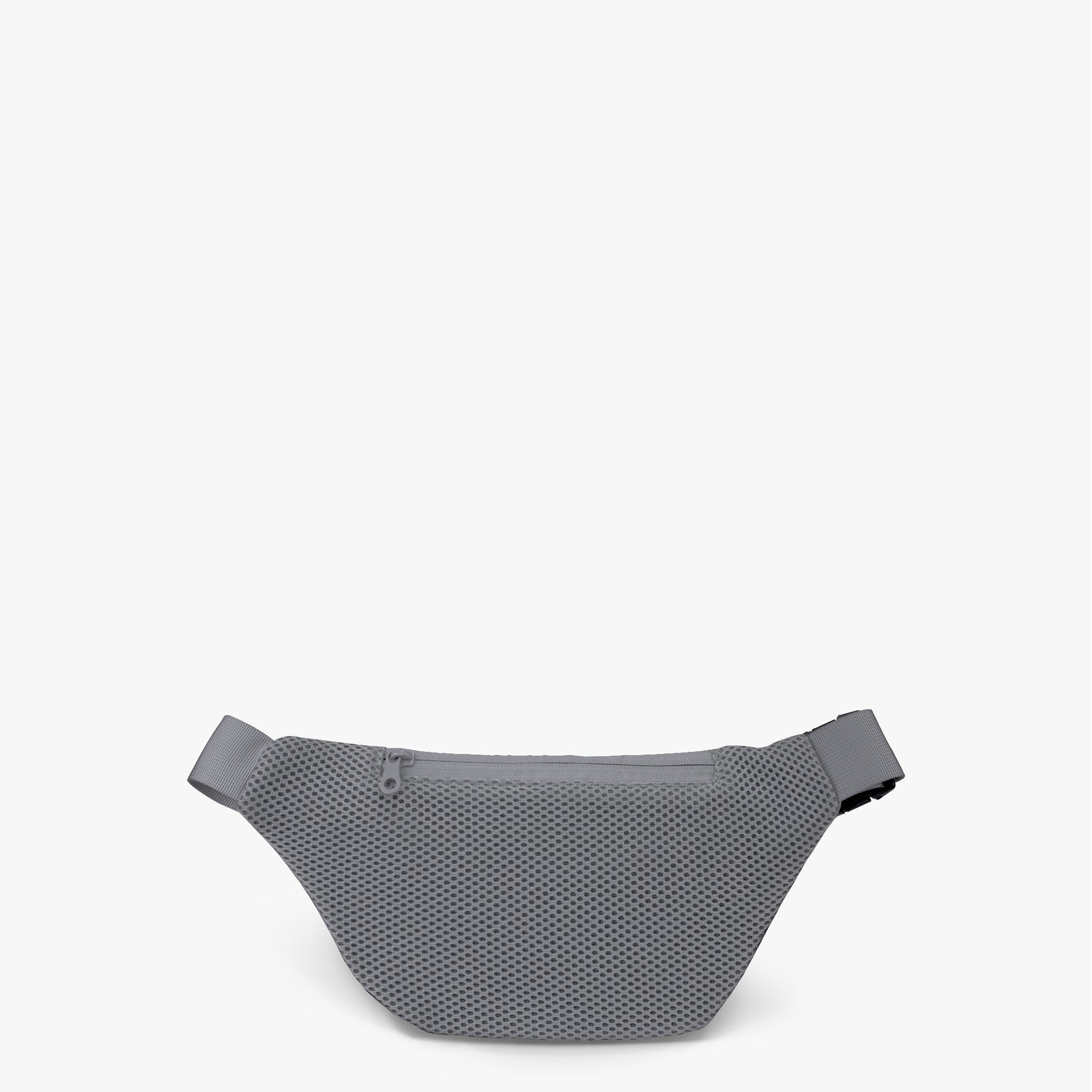 Nerka srebrna damska Yamann z siateczkowego materiału z suwakiem i regulowanym paskiem