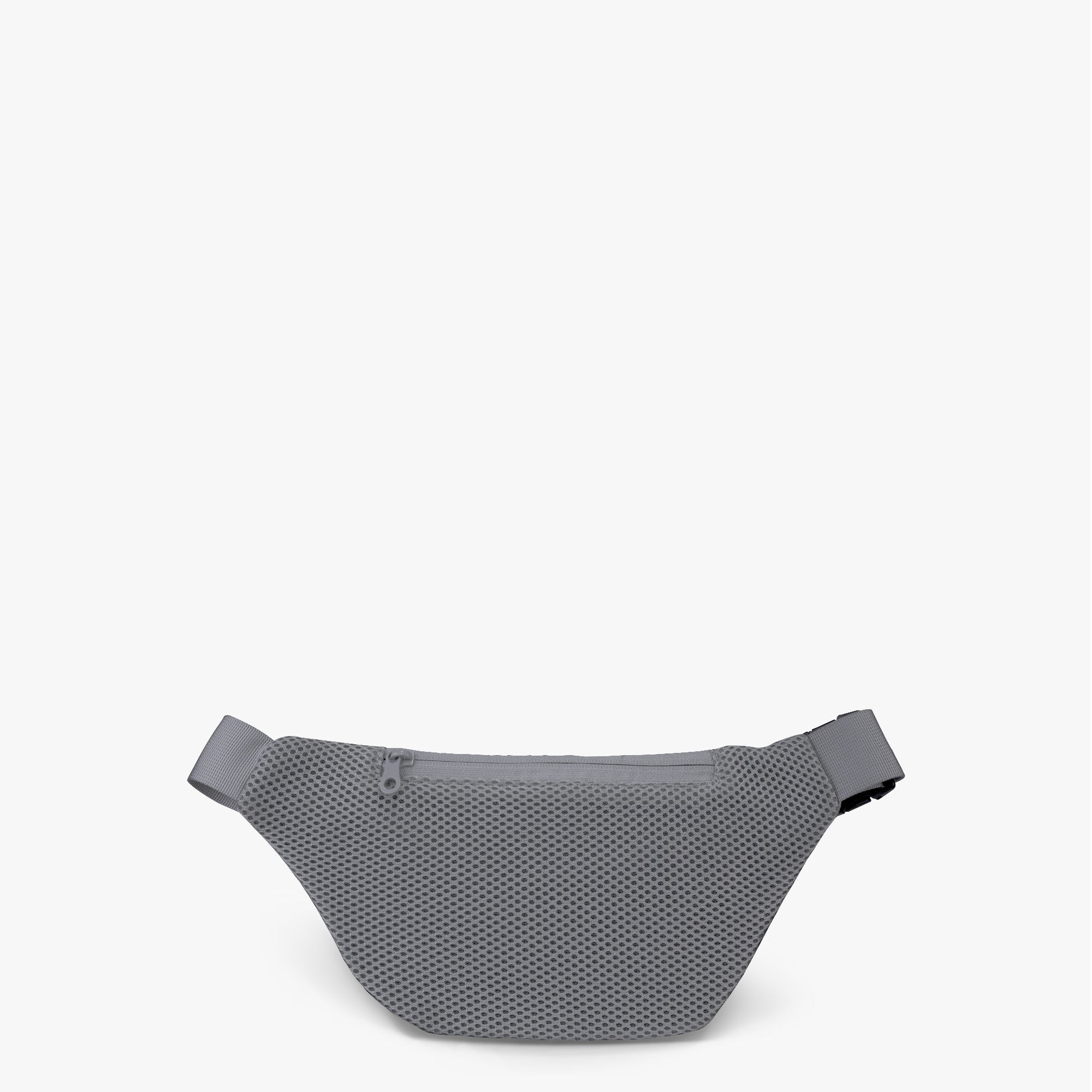 Nerka srebrna damska Yamann z siateczkowego materiału z suwakiem i regulowanym paskiem