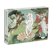 Puzzle Galison Birth of Venus 1000 elementów z ilustracją kotów w stylu renesansowym