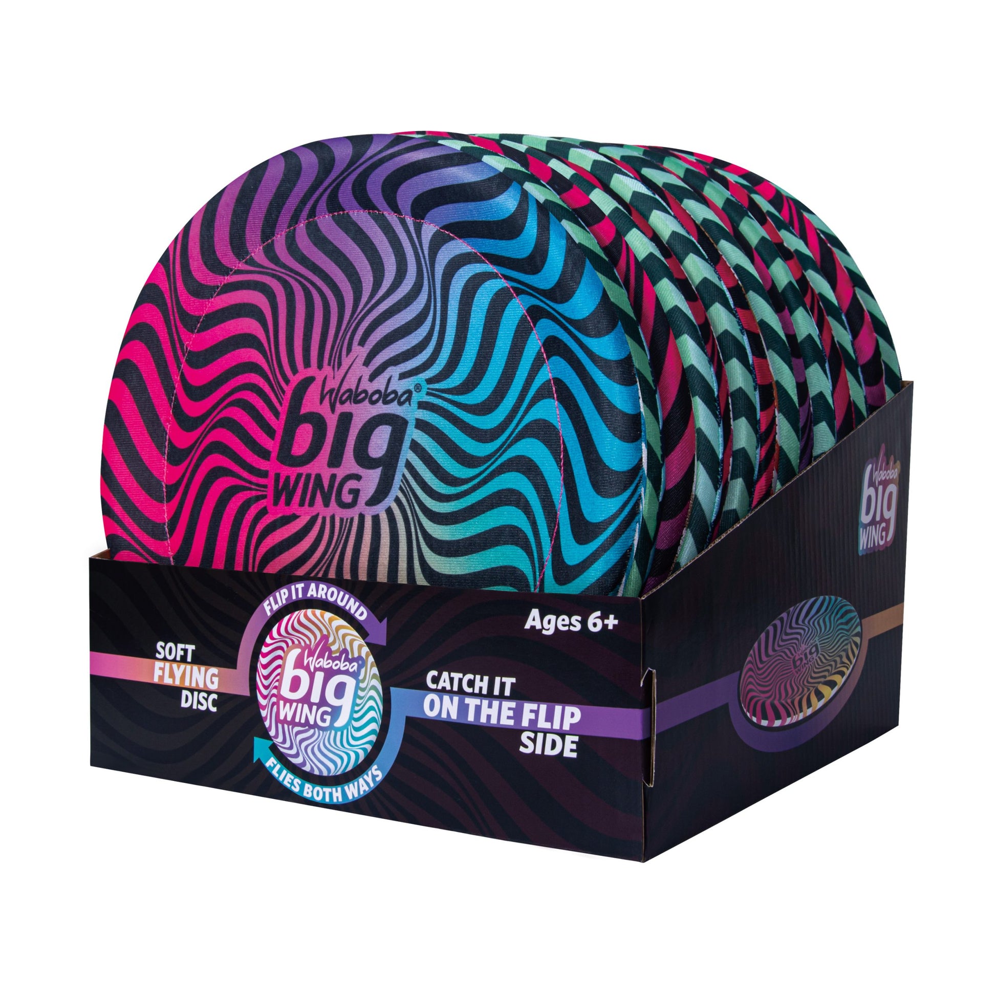 Latający dysk Waboba Bigwing w kolorowe wzory do zabawy na świeżym powietrzu