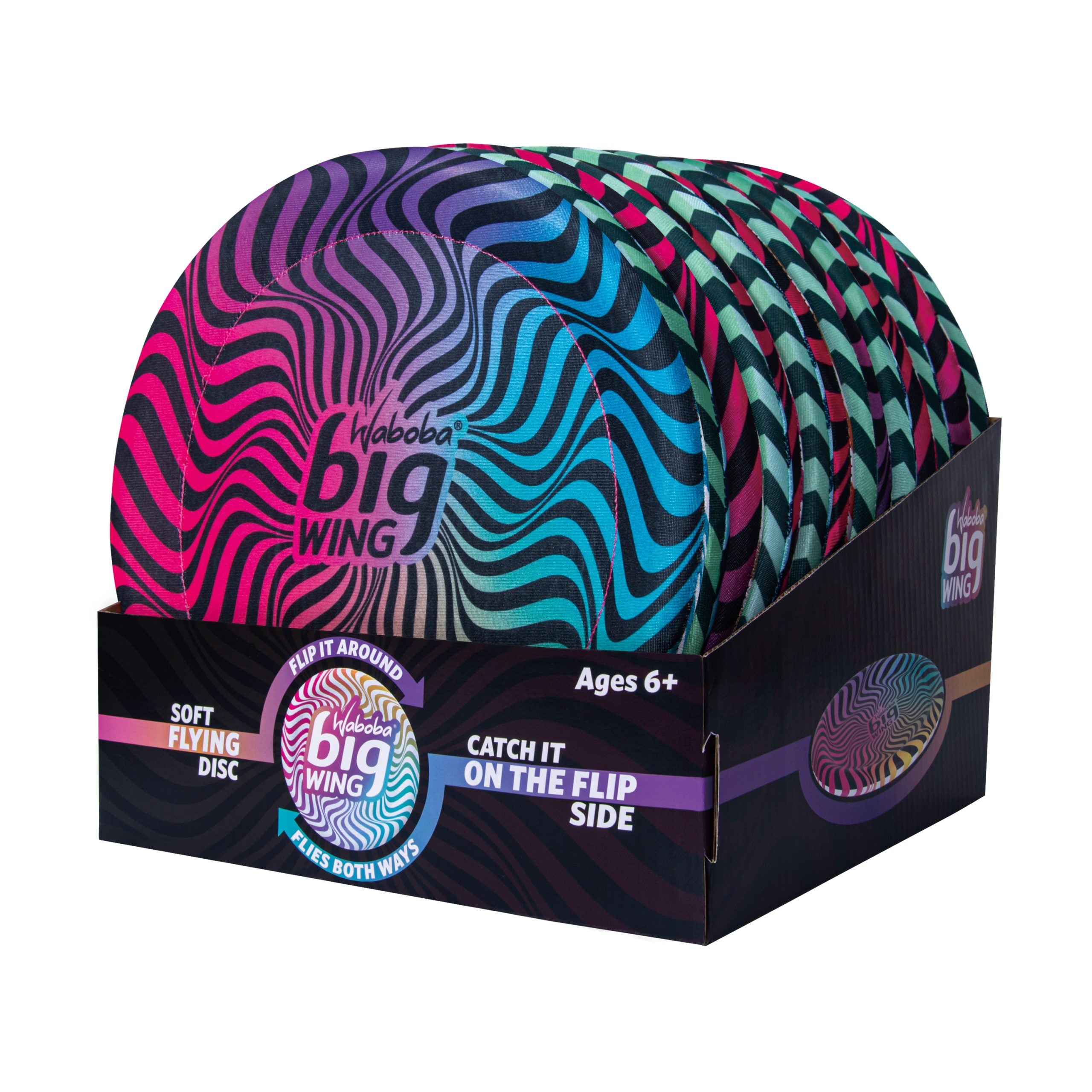 Latający dysk Waboba Bigwing w kolorowe wzory do zabawy na świeżym powietrzu