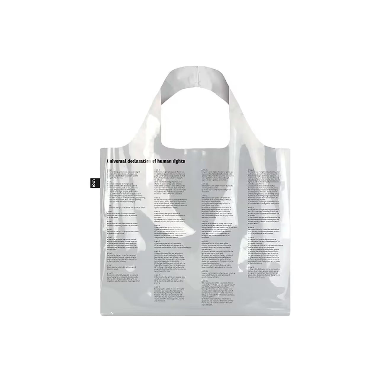 Yamann transparentna torba podręczna z nadrukiem tekstu na jasnym tle