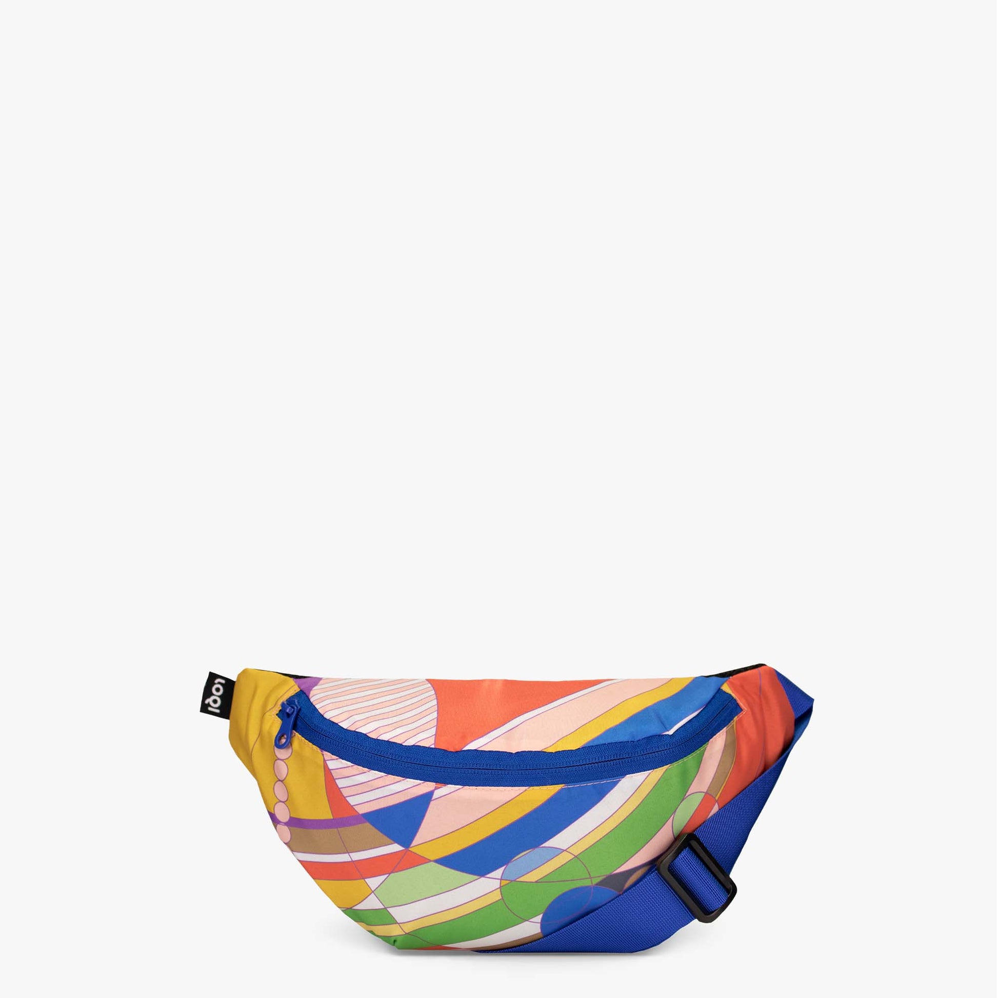 Kolorowa nerka Frank Lloyd Wright od Yamann z niebieskim zamkiem i regulowanym paskiem