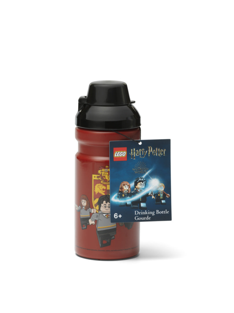 Czerwony bidon LEGO Harry Potter Gryffindor z bohaterami z serii Harry Potter