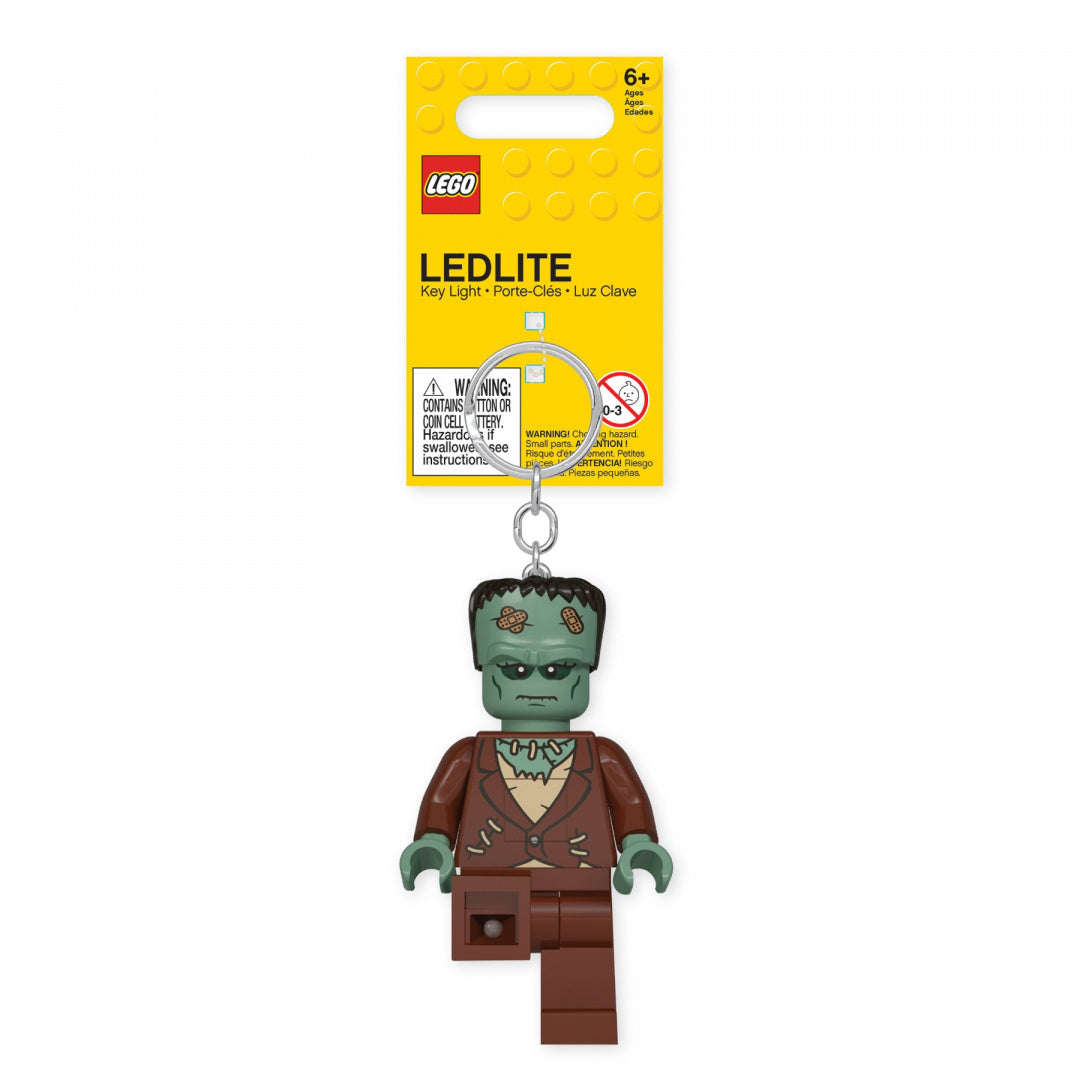 brelok z latarką LEGO Frankenstein z serii LEDLITE marki MOB do kluczy dla dzieci od 6 lat