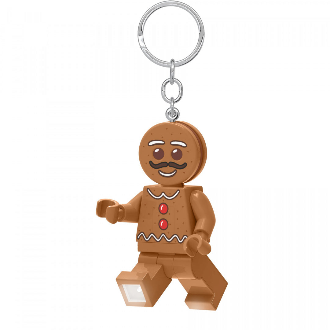 brelok LEGO piernikowy ludek z charakterystycznym mustache i czerwonymi guzikami