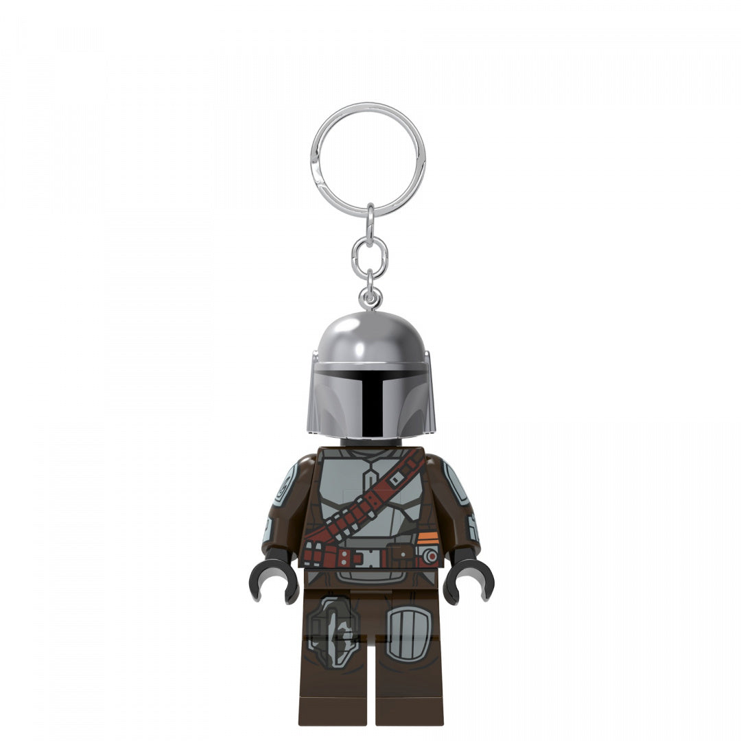 brelok LEGO Star Wars Mandalorian z figurką postaci w zbroi i hełmie