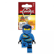 Brelok z latarką LEGO Ninjago Jay w niebieskim stroju z kluczem i opakowaniem