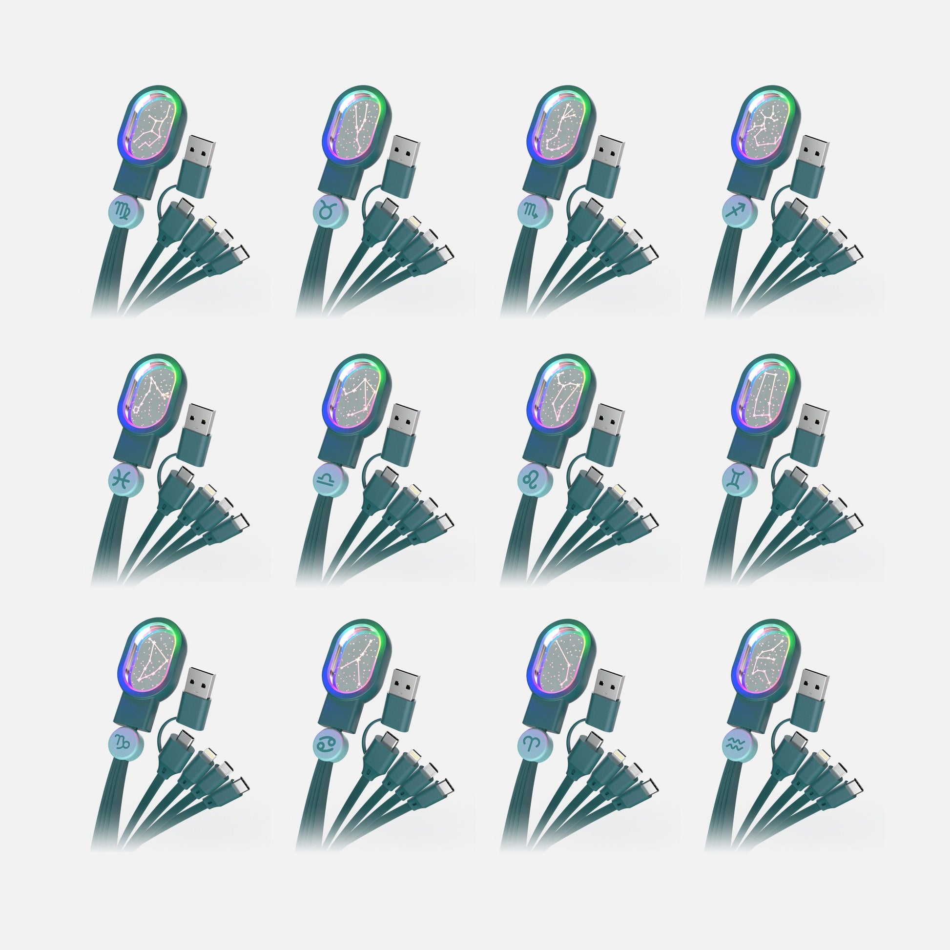 WABOBA AB kabel 5 w 1 Bliźnięta z wieloma końcówkami do ładowania urządzeń mobilnych