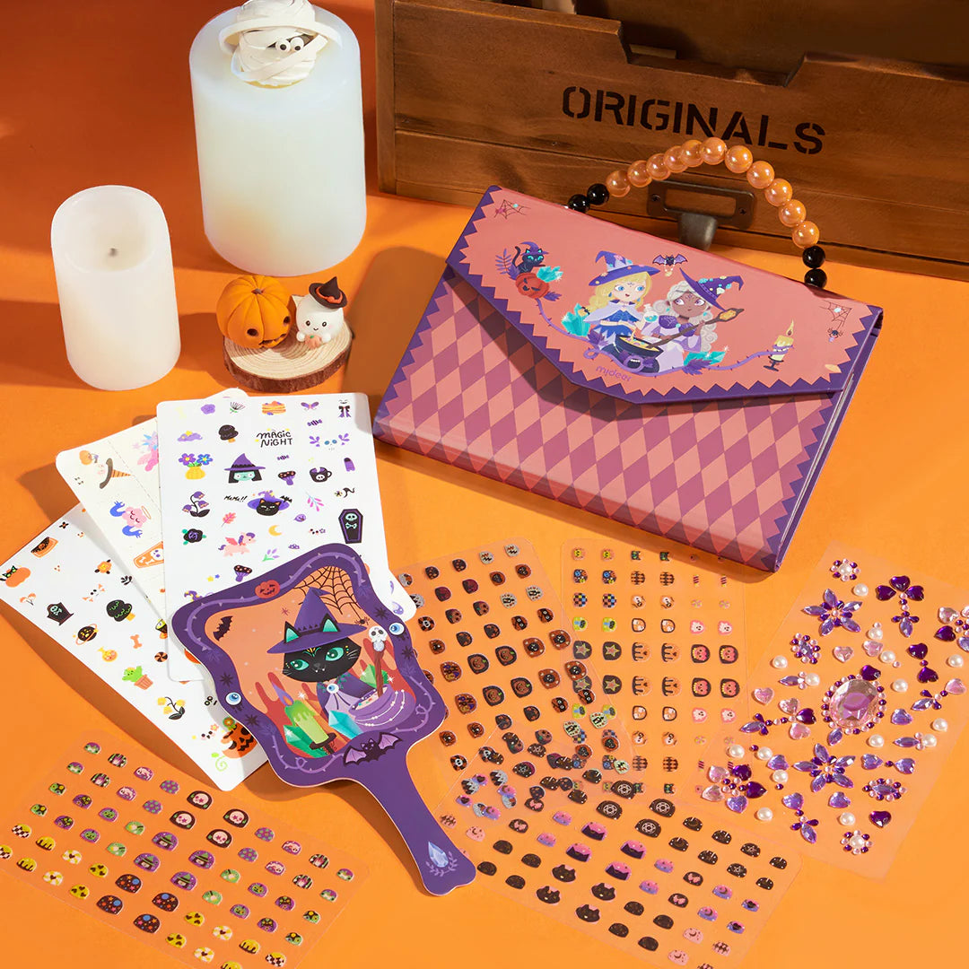 Halloweenowe tatuaże i naklejki na paznokcie mideer w torebce