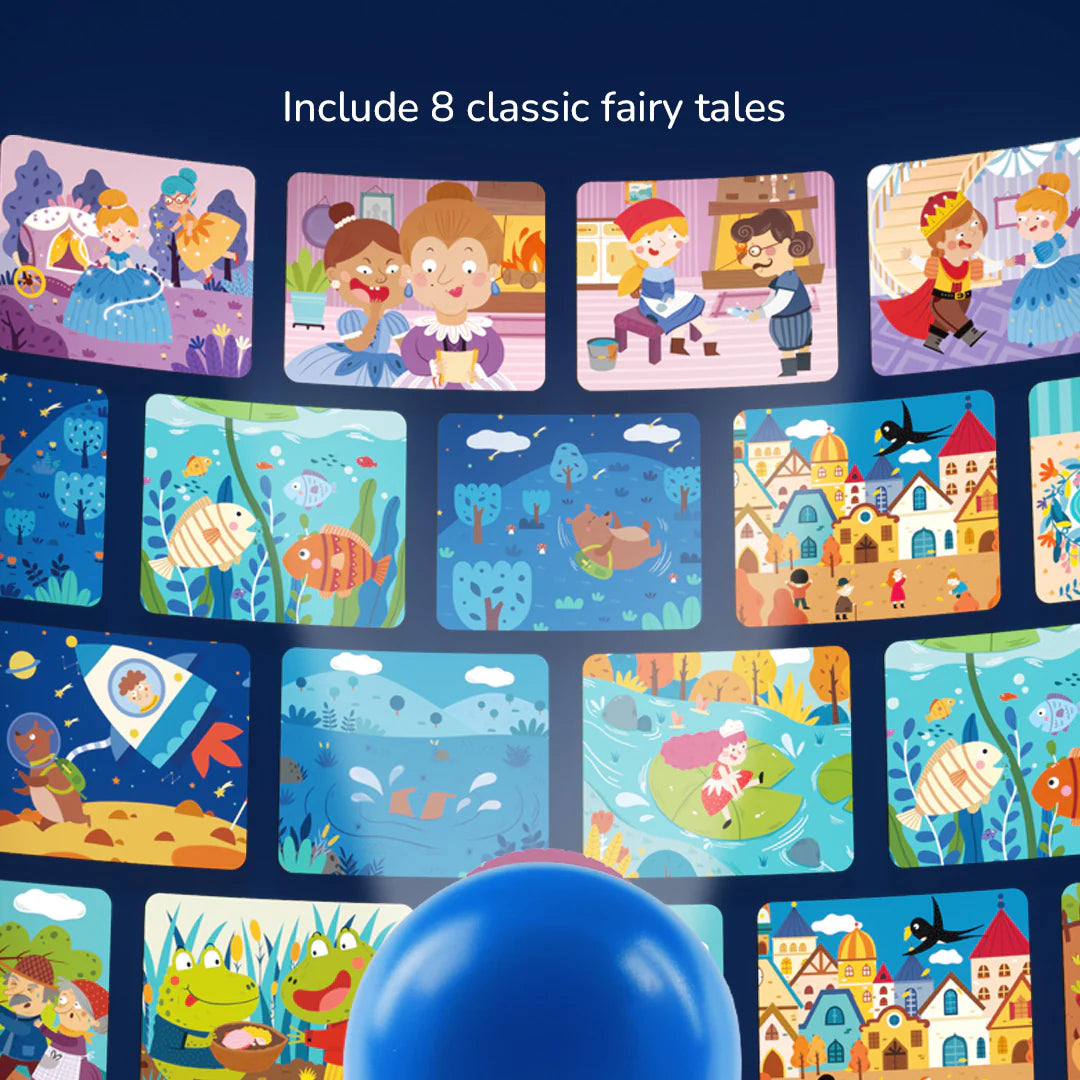 Proyector multifuncional y lámpara de mesa – 12 cuentos de hadas