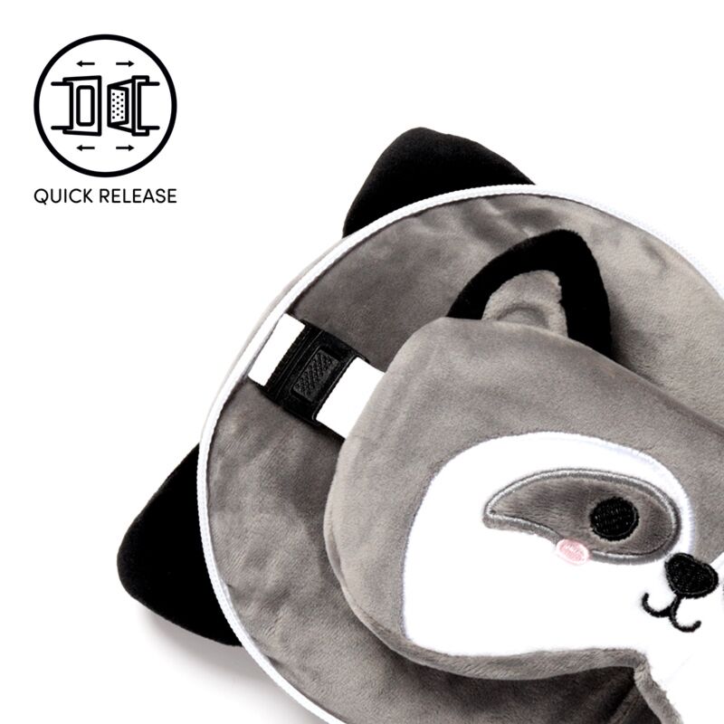 Pluszowa poduszka podróżna z opaską na oczy w kształcie leniwca od Puckator