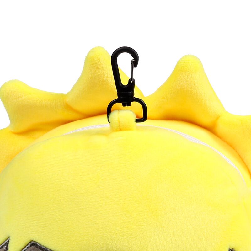 Pluszowa poduszka podróżna Naruto w jasnożółtym kolorze z karabińczykiem od Puckator