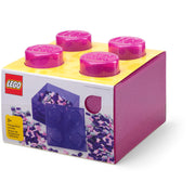 LEGO® Brick 4 Container with Lid (Light Pink)