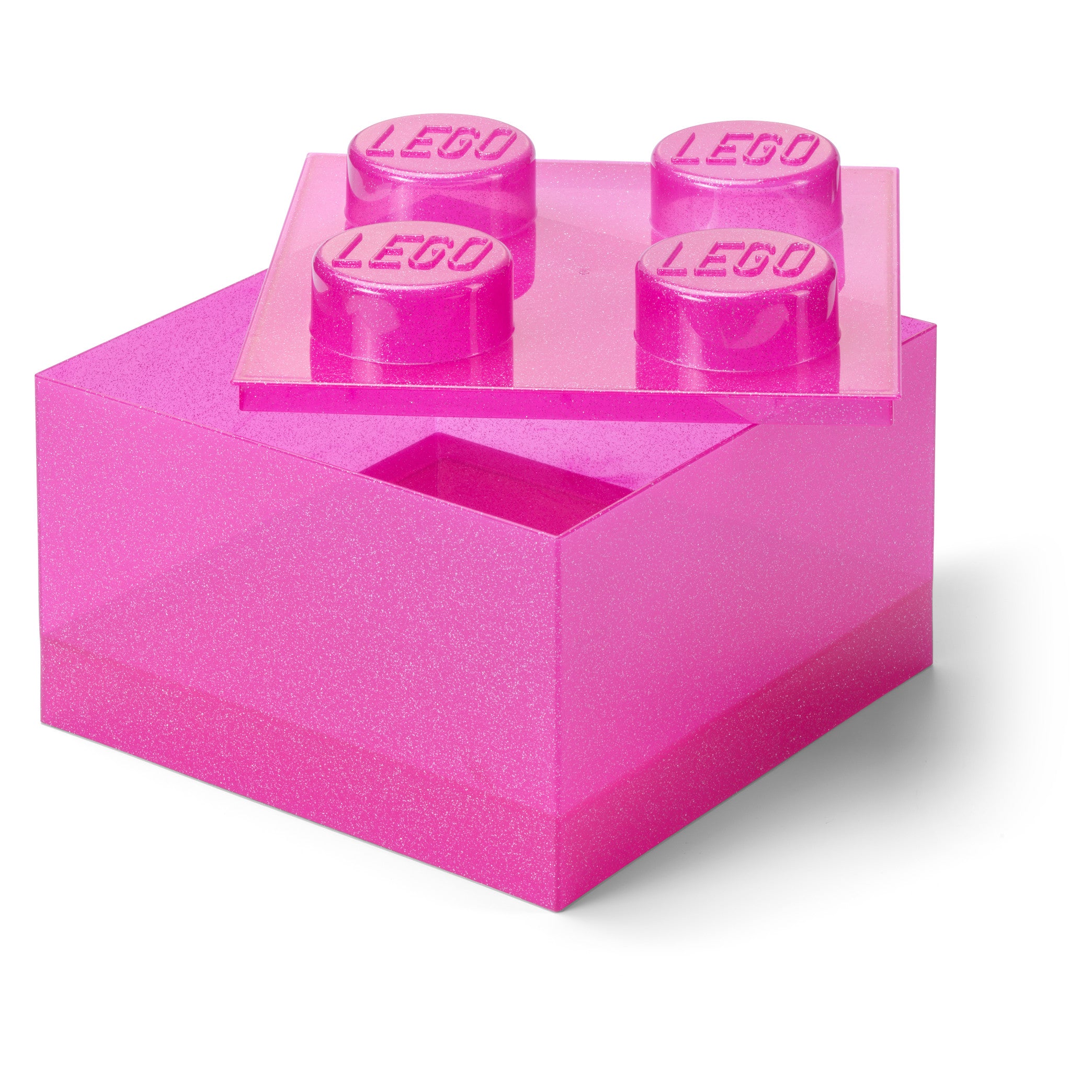 LEGO® Brick 4 Container with Lid (Light Pink)
