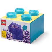 LEGO® Brick 4 Container with Lid (Light Blue)