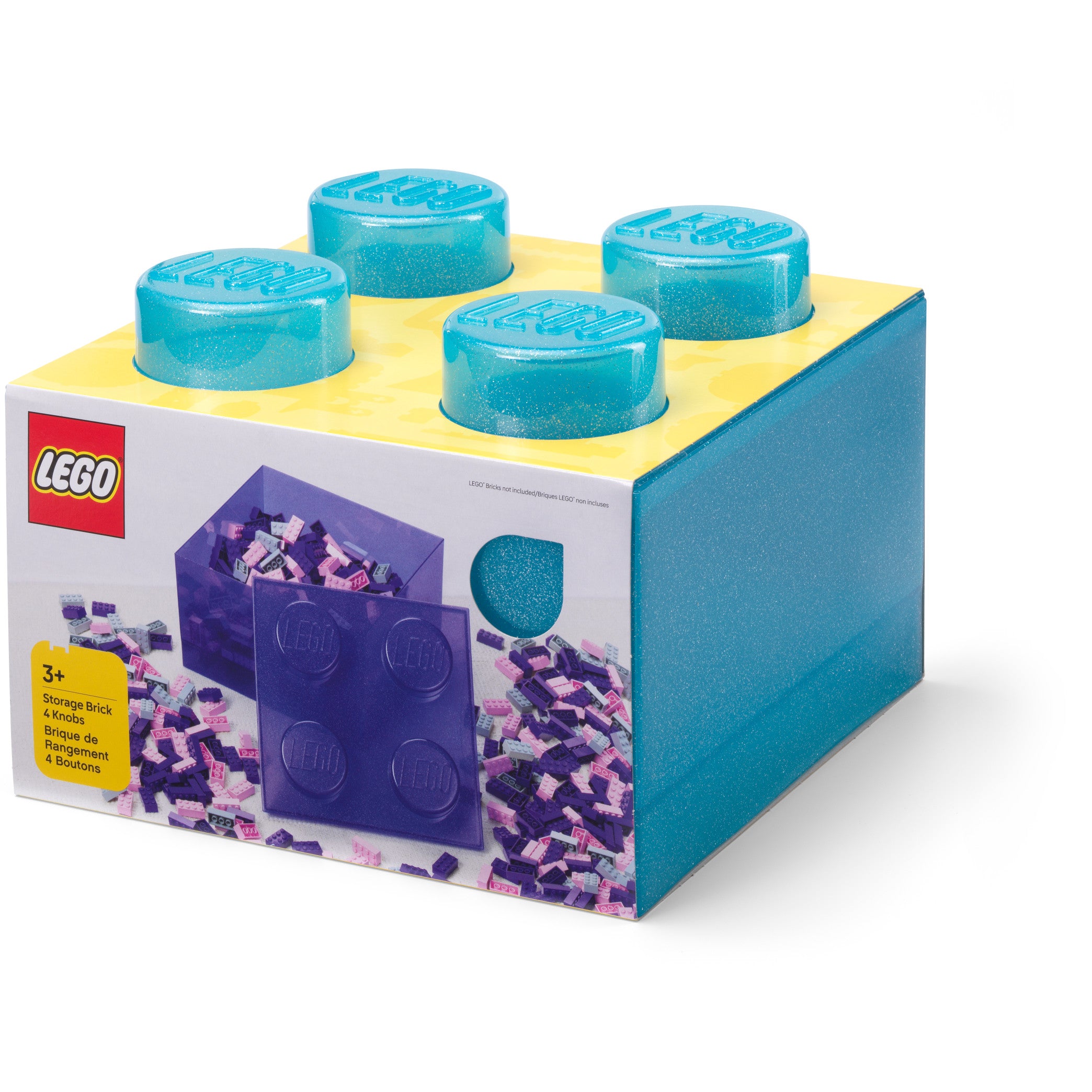 LEGO® Brick 4 Container with Lid (Light Blue)