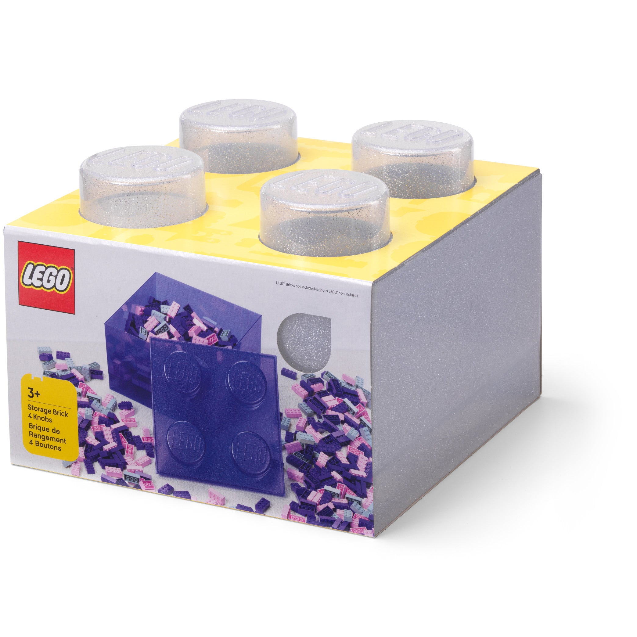 LEGO® Brick 4 Container with Lid (Clear)