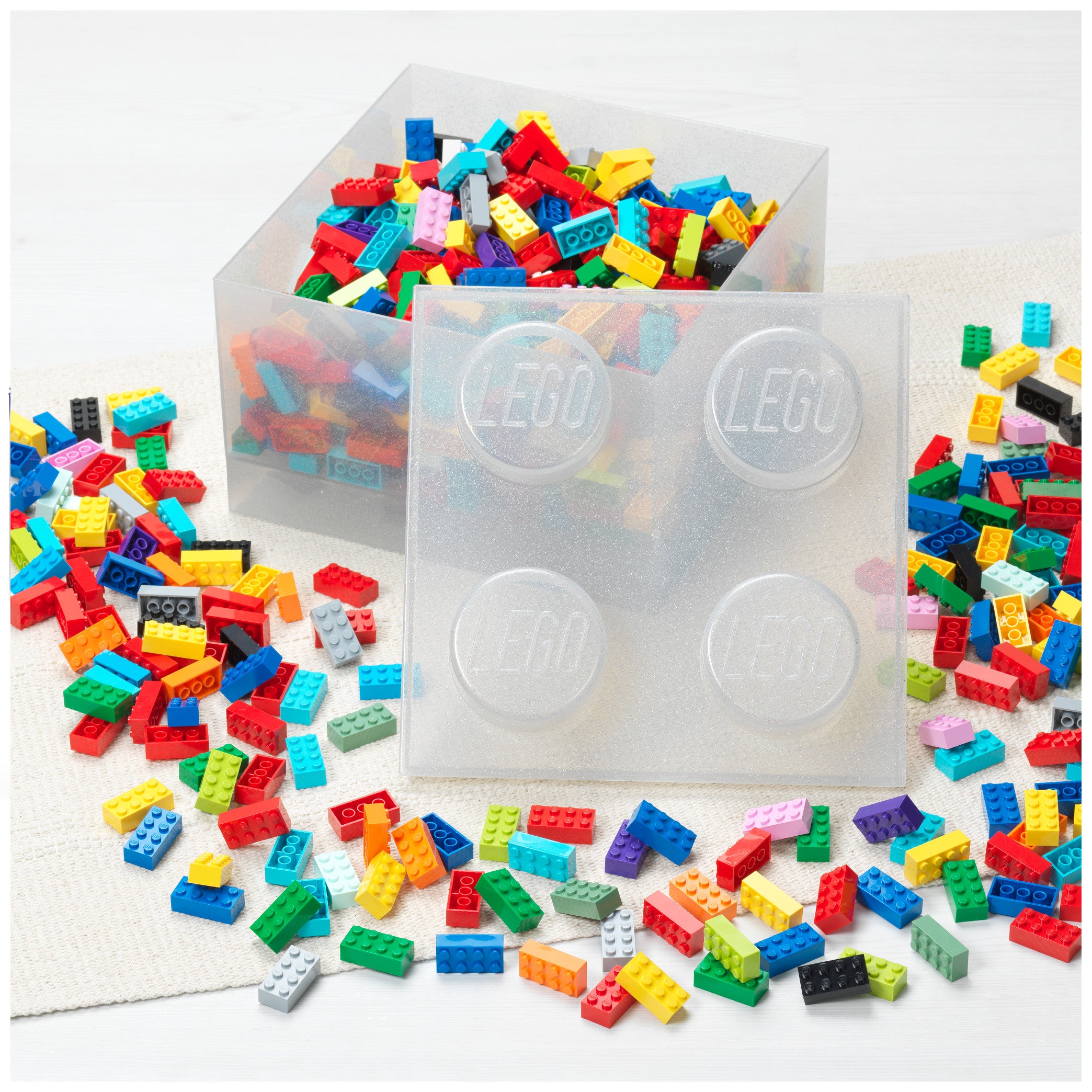 LEGO® Brick 4 Container with Lid (Clear)