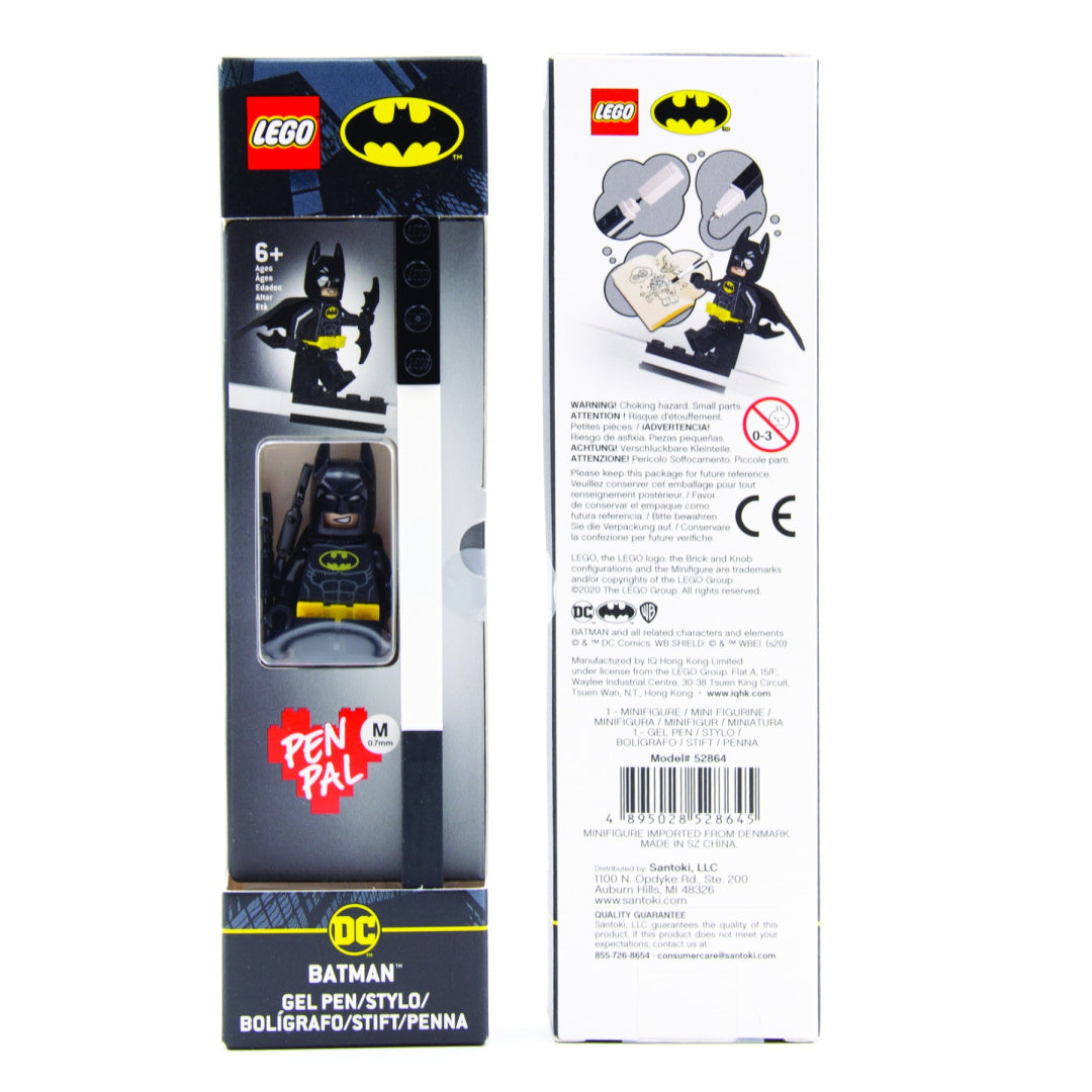 Długopis żelowy LEGO Batman w opakowaniu z figurką Batmana i motywem DC Comics