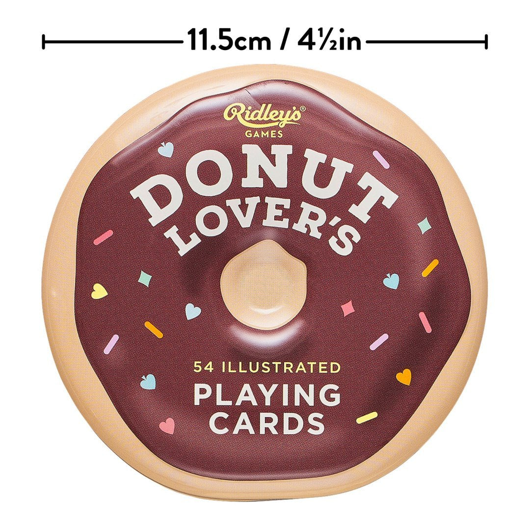 Pudełko kart do gry w kształcie pączka z napisem Donut Lover's karty do gry z motywem donutów