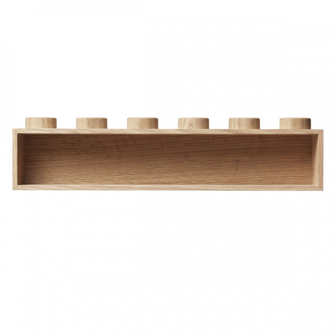 Drewniana półka LEGO w stylu klocka z naturalnego drewna do przechowywania zabawek i dekoracji