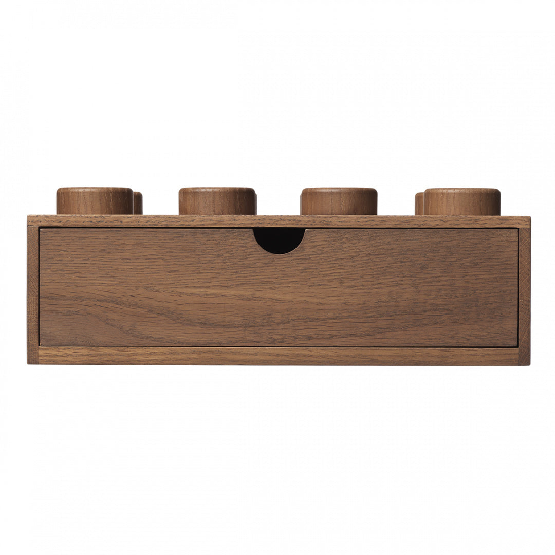 BV JACOB COMPANY drewniana szufladka LEGO na biurko w kolorze ciemnego drewna