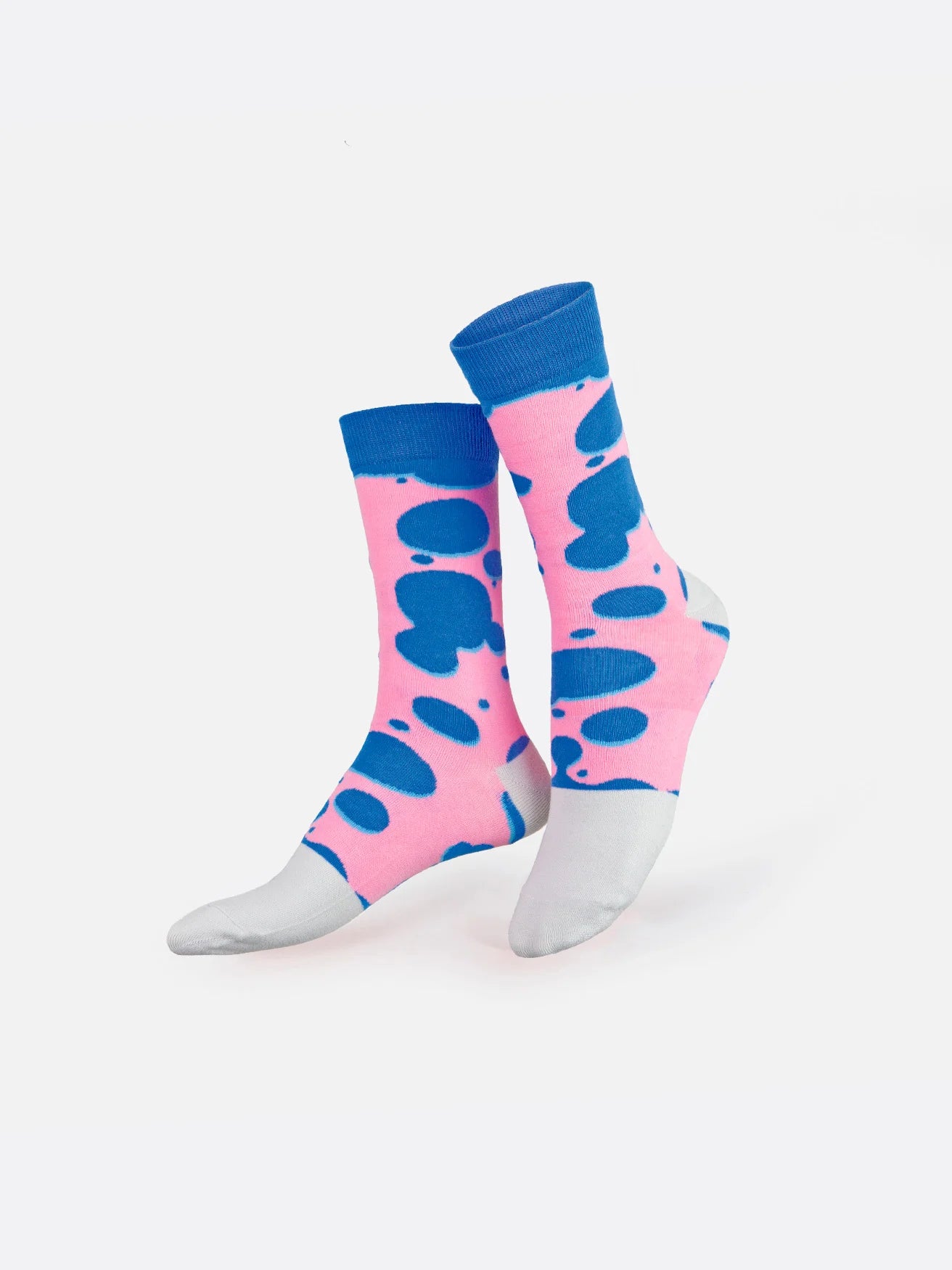 Kolorowe skarpetki lava lamp w różowo-niebieskim wzorze od Yamann
