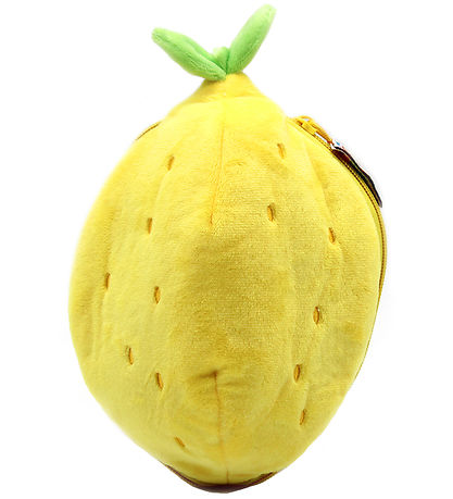 Pluszowa myszka w cytrynie w kształcie żółtej cytryny z zielonym listkiem na górze