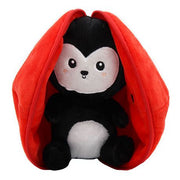 pluszak Flipetz Biedronka i pomidor czarno-biały z czerwonym futerałem na suwak