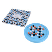 Pasjans drewniany z kolorowymi kulkami na niebieskiej planszy do gry od BV JACOB COMPANY