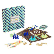 kompendium gier planszowych 8w1 z planszą, pionkami, kośćmi i kartami do różnych gier BV JACOB COMPANY