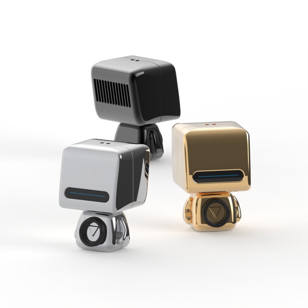 Nowoczesny głośnik bezprzewodowy Astro w trzech kolorach srebrnym, czarnym i złotym od BV JACOB COMPANY