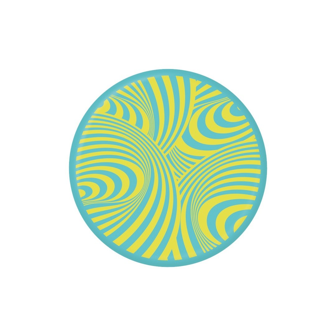 Kolorowa piłka do zabawy BV JACOB COMPANY gra Waboba Backnine z żółto-niebieskim wzorem