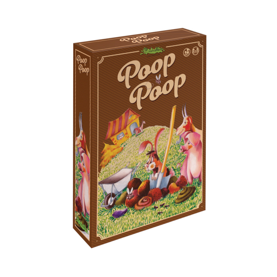 Gra karciana poop poop BV JACOB COMPANY ładnie ilustrowane pudełko z planszową grą