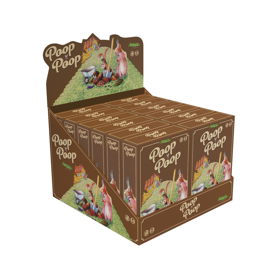 Gra karciana poop poop pudełko zbiorcze z kolorową grafiką zwierząt i farmy
