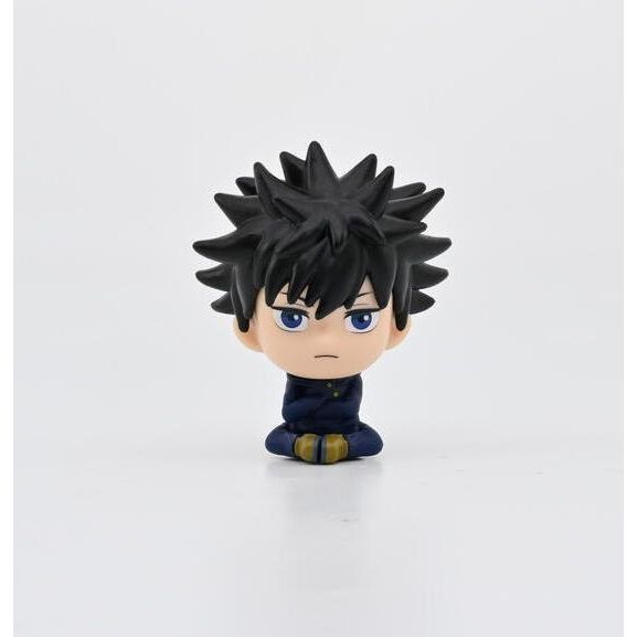 Figurka bobble head Jujutsu Kaisen chłopca z czarnymi kolczastymi włosami w niebieskim stroju