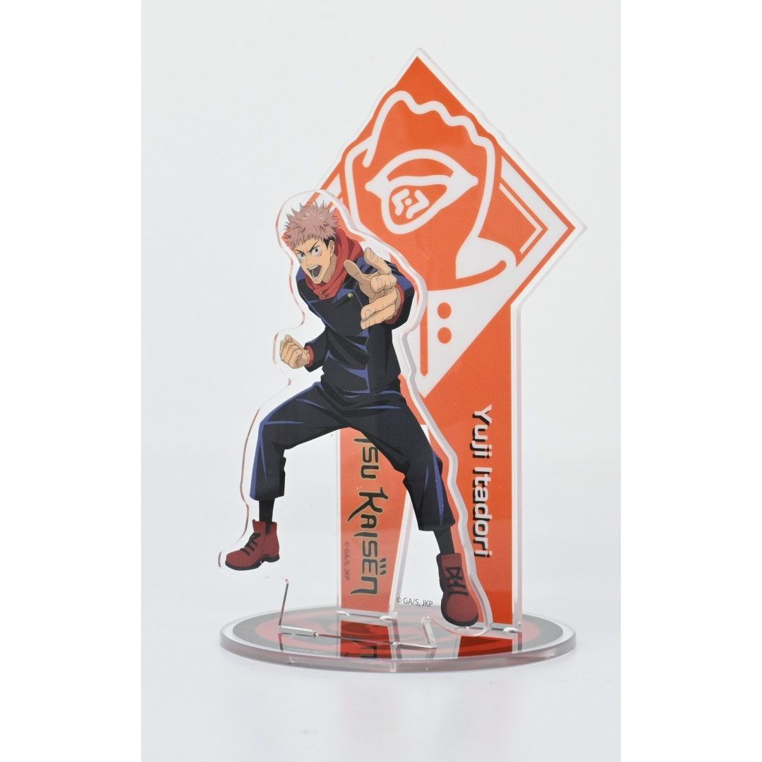 Figurka Yuji Itadori Jujutsu Kaisen wykonana z przezroczystego akrylu z detalami kolorystycznymi