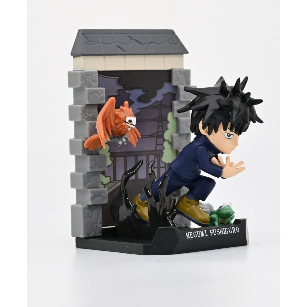 Figurka Megumi Fushiguro z Jujutsu Kaisen kapsuła niespodzianka od Yamann z dodatkowymi efektami i tłem