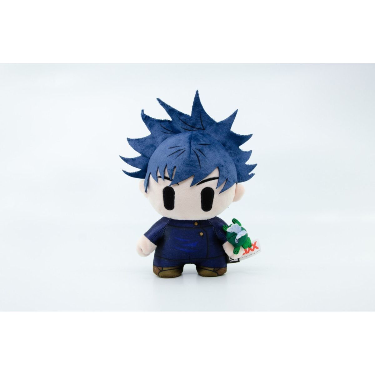 Pluszowa figurka Jujutsu Kaisen z niebieskimi włosami i granatowym strojem od Yu Me Toys