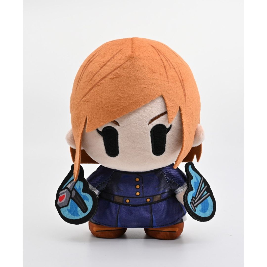 Pluszowa figurka Nobara Kugisaki z pomarańczowymi włosami w granatowym stroju od Yu Me Toys