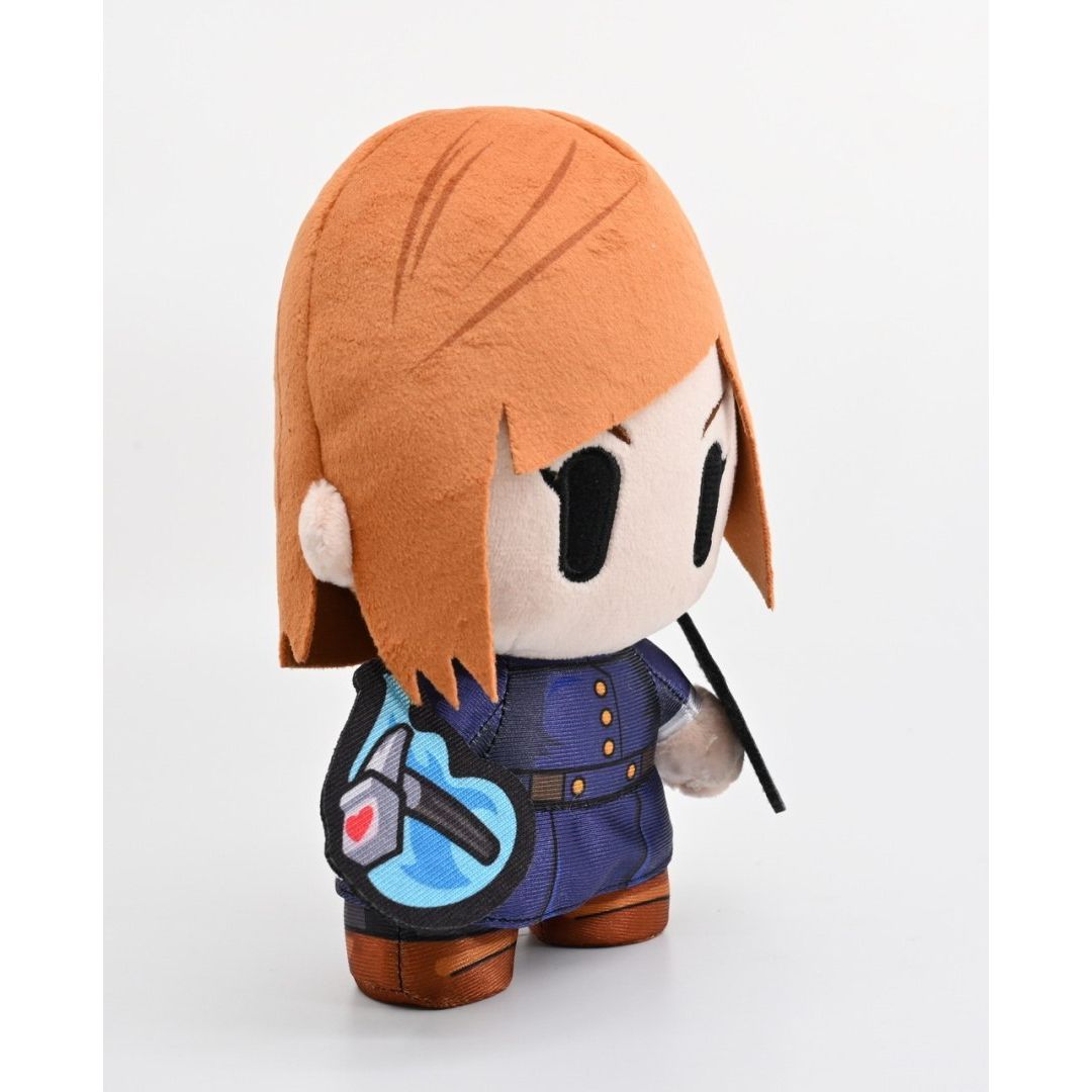 Pluszowa figurka Nobara Kugisaki od Yu Me Toys w niebieskim stroju z pomarańczowymi włosami
