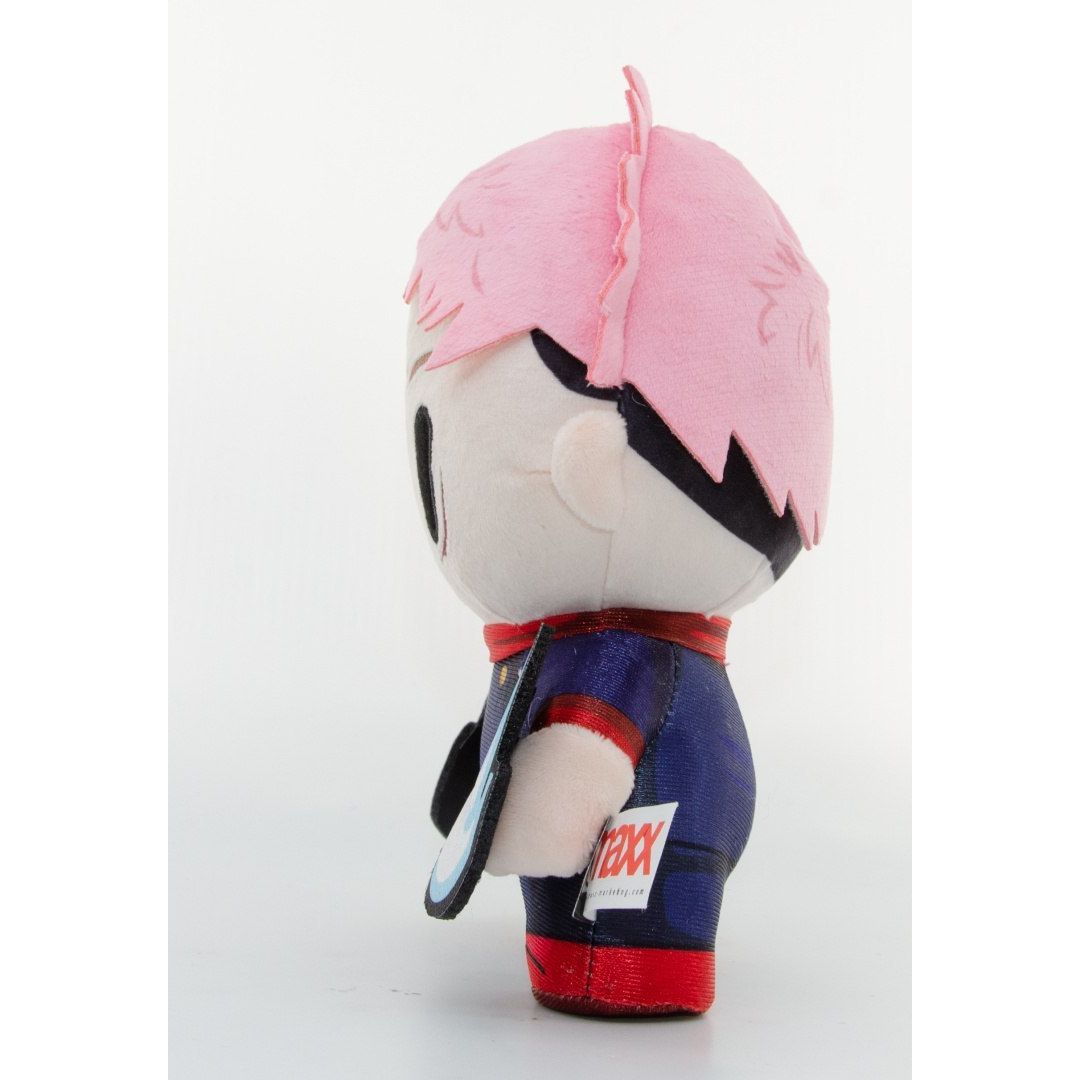 Pluszowa figurka Jujutsu Kaisen Yu Me Toys z różowymi włosami i granatowym strojem
