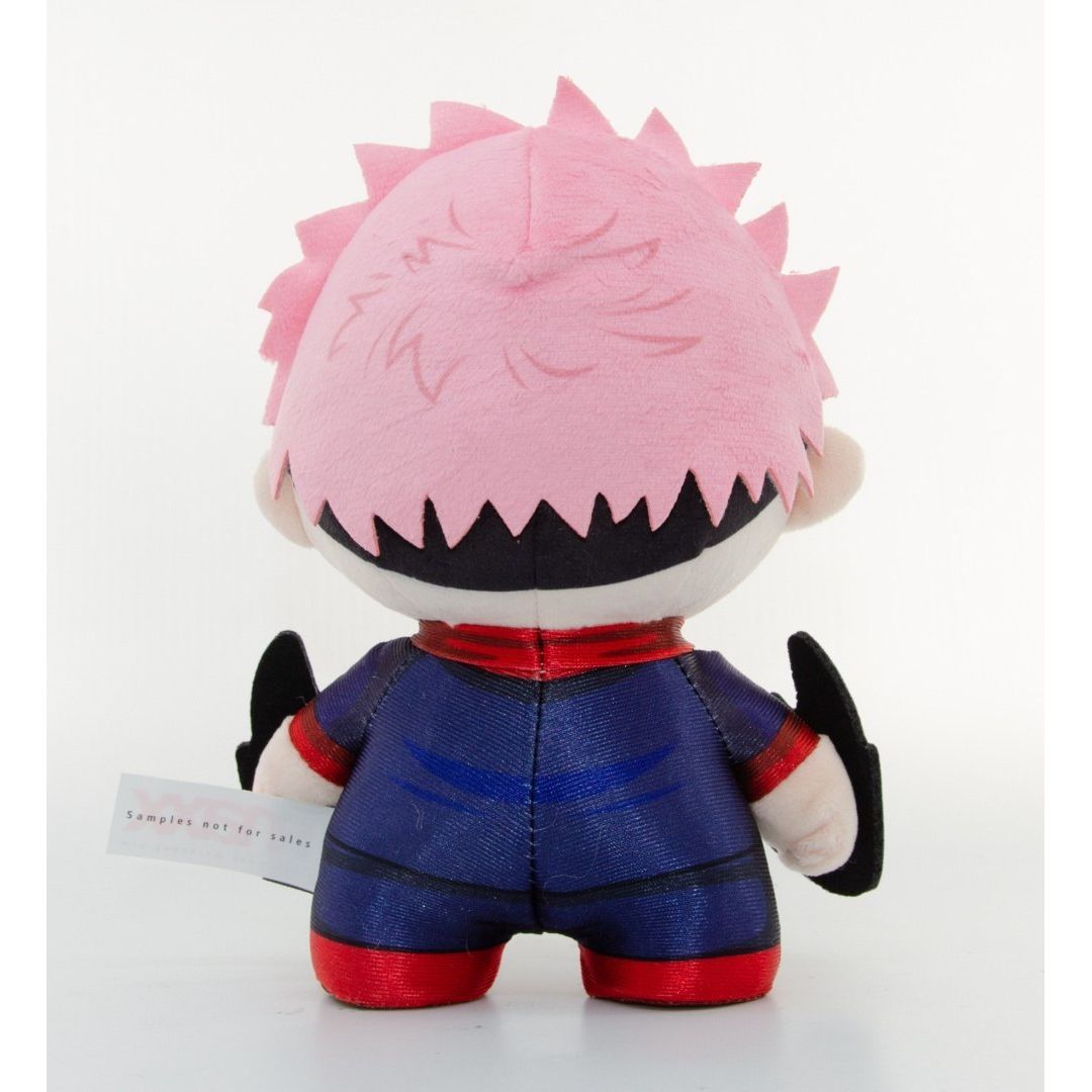 Pluszowa figurka Jujutsu Kaisen postać z różowymi włosami i niebieskim strojem od Yu Me Toys