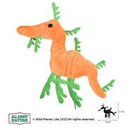 Pluszak pławikonik australijski marki Wild Planet w pomarańczowym kolorze z zielonymi liśćmi