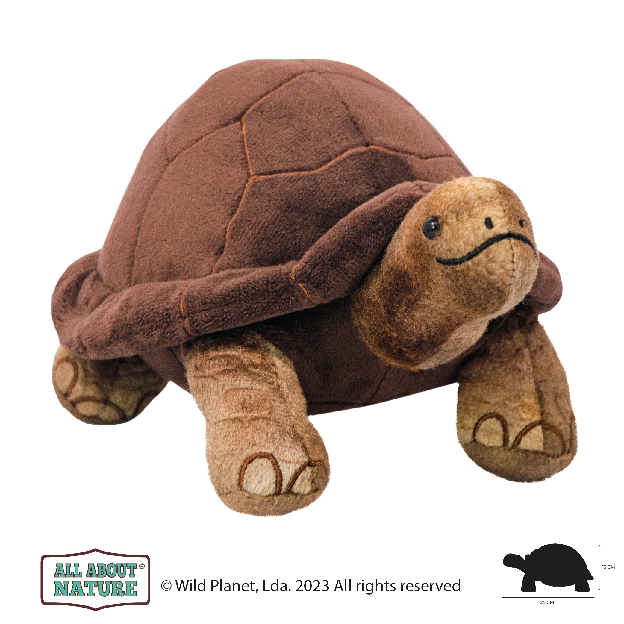 Pluszak żółw olbrzymi Wild Planet miękki pluszowy żółw z brązową skorupą i realistycznym designem