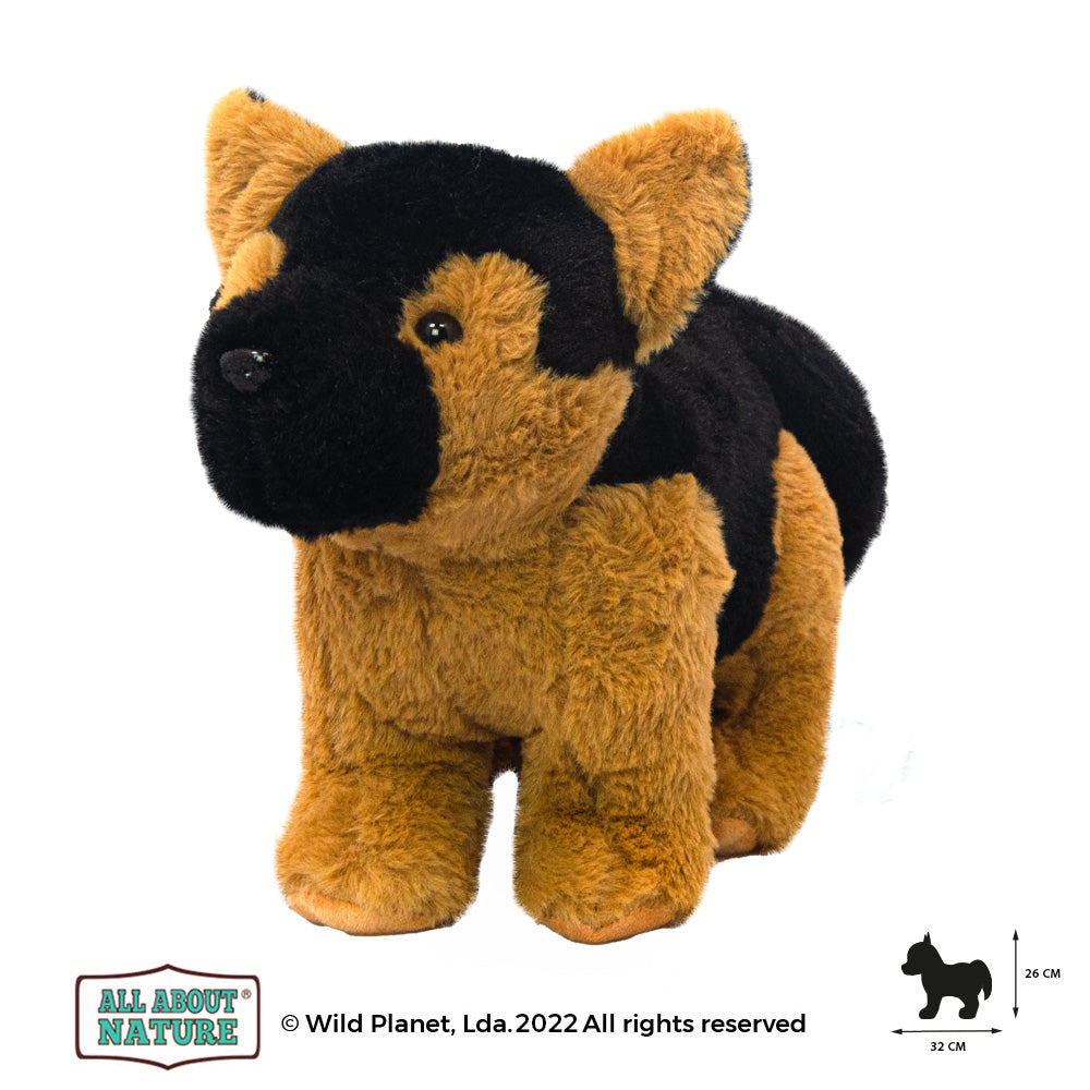 Pluszak owczarek niemiecki w naturalnych kolorach brązowo-czarny od Wild Planet